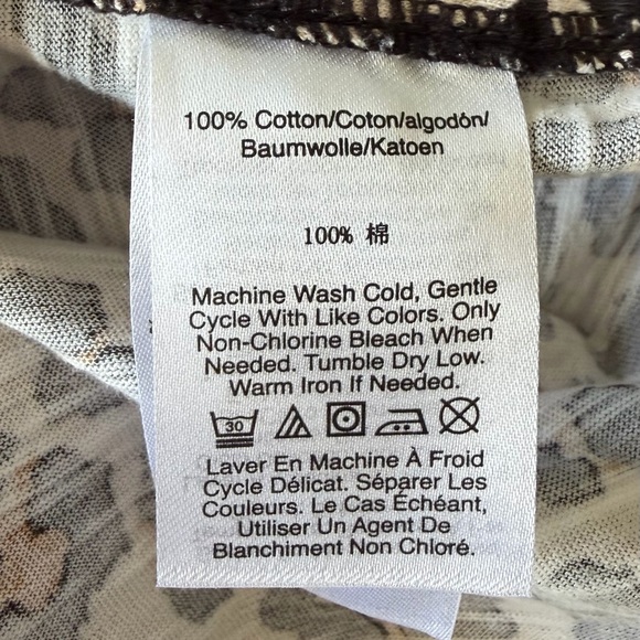 DKNY Black and Brown Leopard Print Muscle Tee - Picture 16 of 16